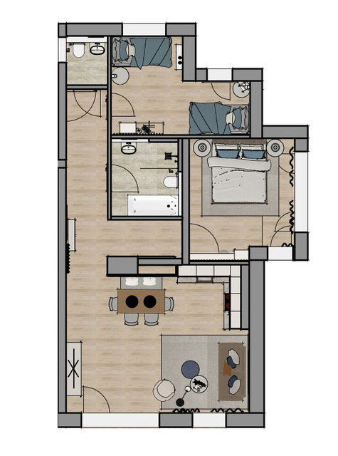 Grundriss Wohnung 1 Grundriss Wohnung 1